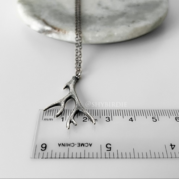 NEW Artisan Antler Sterling Silver Pendant Necklace - Picture 5 of 8